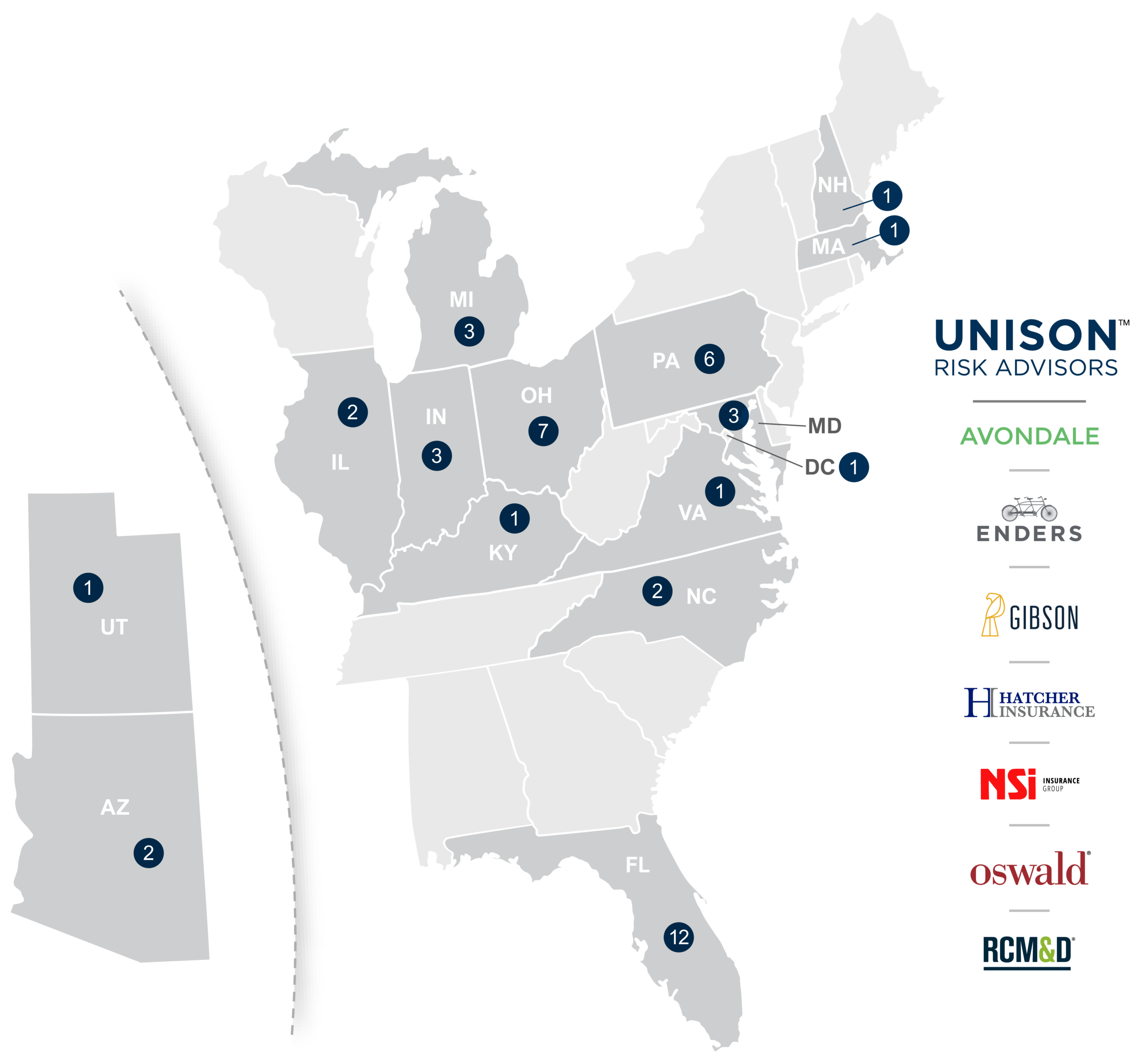 URA Locations Map
